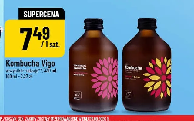 Kombucha Vigo Citrus promocja w POLOmarket
