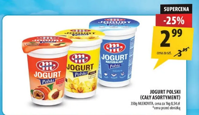 Jogurt polski promocja w Arhelan