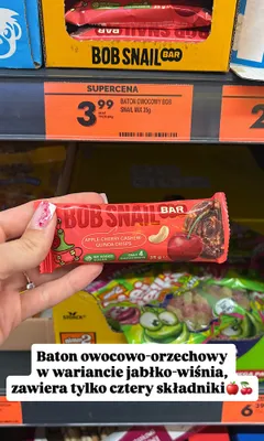 Baton owocowy Bob Snail mix promocja w Biedronka