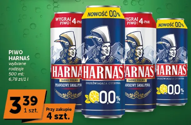 Piwo Harnaś Jasne Pełne promocja w Euro Sklep