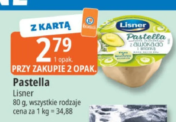 Pastella z awokado i limonką Lisner promocja w Leclerc