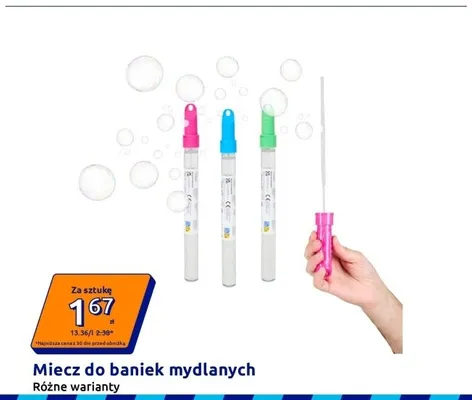 Miecz do baniek mydlanych promocja w Action