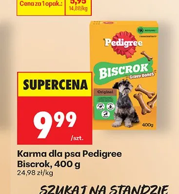 Karma dla psa Pedigree Biscrok promocja w Biedronka