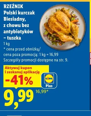 Kurczak Polski Biesiadny z chowu bez antybiotyków tuszka Rzeźnik promocja w Lidl
