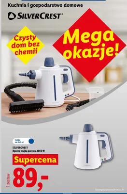 Ręczna myjka parowa Silvercrest 1050W promocja w Lidl