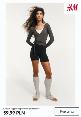 Krótkie legginsy sportowe SoftMove™ promocja w H&M