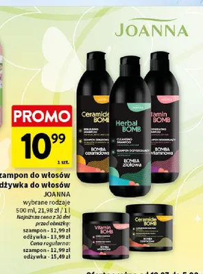 Odżywka do włosów Joanna Ceramide BOMB promocja w Intermarche