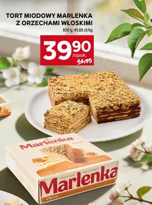 Tort miodowy Marlenka z orzechami włoskimi promocja w Stokrotka