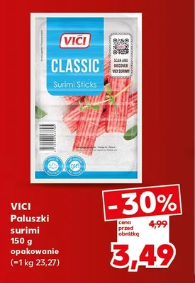 Paluszki surimi Vici promocja w Kaufland