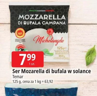 Ser Mozzarella di bufala w solance Temar promocja w Leclerc