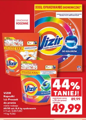 Kapsułki do prania Vizir promocja w Kaufland