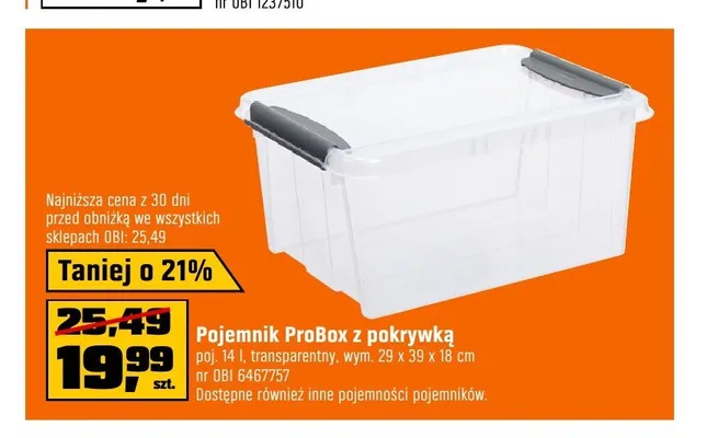 Pojemnik ProBox z pokrywką promocja w OBI