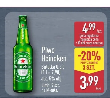 Piwo Heineken promocja w Aldi