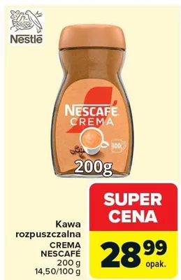 Kawa rozpuszczalna Crema Nescafé promocja w Carrefour Market