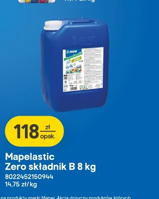 Hydroizolacja Mapelastic Zero składnik B Mapei promocja w Castorama