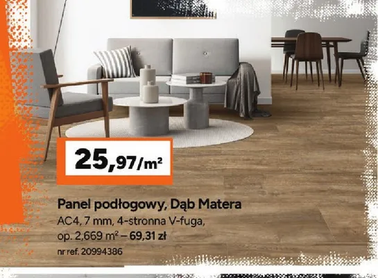 Panel podłogowy Dąb Matera AC4 7 mm promocja w Bricoman
