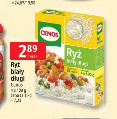 Ryż biały długi Cenos 4-pak promocja w Leclerc