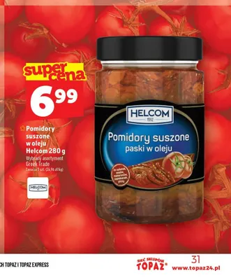 Pomidory suszone w oleju Helcom promocja w TOPAZ