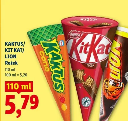 Rożek lodowy Kit Kat promocja w Lidl