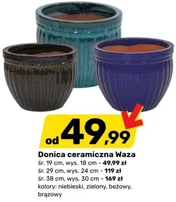 Donica ceramiczna Waza promocja w Bricomarche