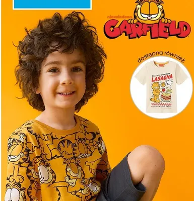 Koszulka chłopięca Garfield 100% bawełny promocja w Pepco