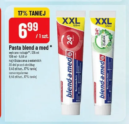 Pasta do zębów blend-a-med 24h Rundumschutz Clean promocja w POLOmarket