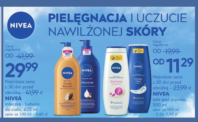 Żel pod prysznic NIVEA Diamond & Argan Oil promocja w Super-Pharm