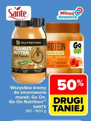 Krem orzechowy Peanut Butter Smooth Go On Nutrition promocja w Carrefour Market
