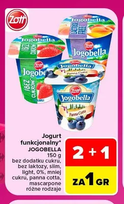Jogurt funkcjonalny Jogobella light promocja w Carrefour Market