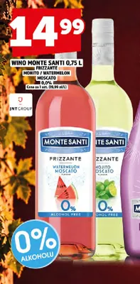 Wino bezalkoholowe Monte Santi Frizzante Watermelon Moscato promocja w TOPAZ