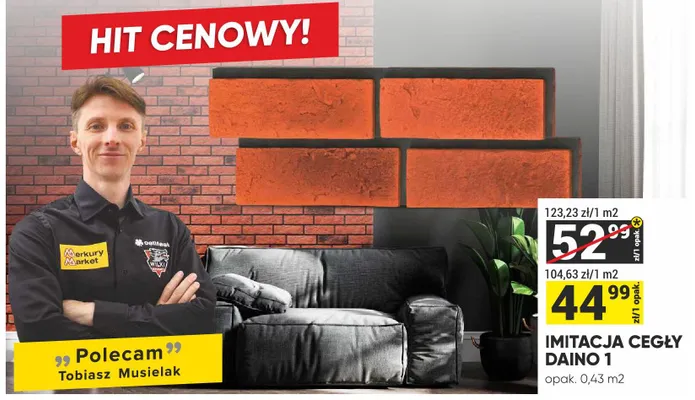 Imitacja cegły Daino 1 Merkury Market promocja w Merkury Market
