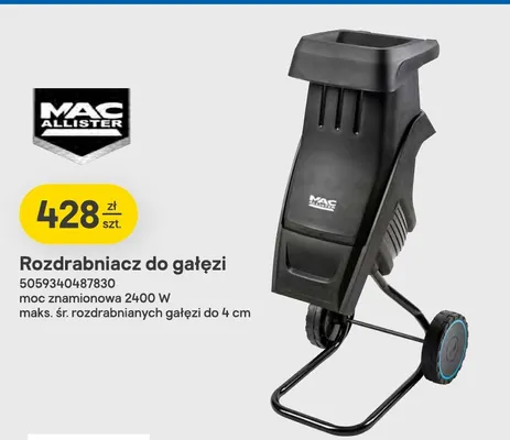 Rozdrabniacz do gałęzi Mac Allister promocja w Castorama