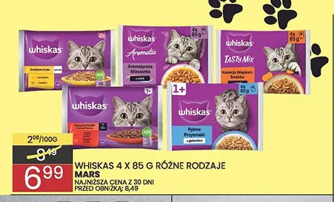 Karma dla kotów Whiskas Aromatic 4-pak promocja w Wafelek
