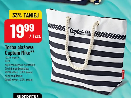 Torba plażowa Captain Mike promocja w POLOmarket