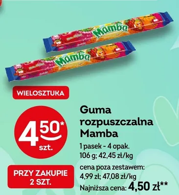 Guma rozpuszczalna Mamba promocja w Żabka