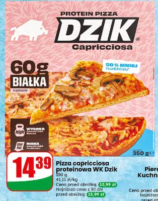 Pizza capricciosa proteinowa promocja w Dino