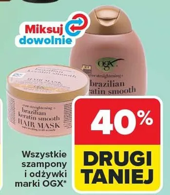 Wszystkie szampony i odżywki marki OGX promocja w Carrefour