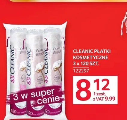Płatki kosmetyczne CLEANIC promocja w Selgros