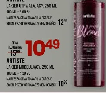 Lakier modelujący Artiste promocja w Drogerie Natura