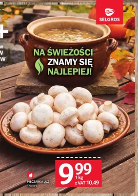 Pieczarki luzem promocja w Selgros