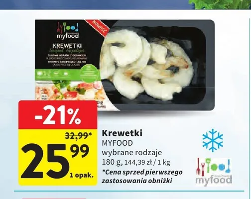 Krewetki MYFOOD promocja w Intermarche