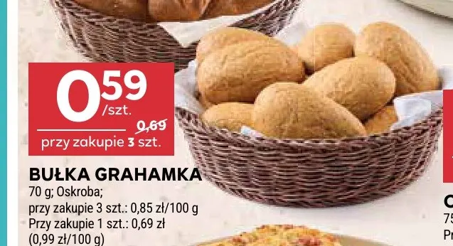 Bułka grahamka Oskroba promocja w Stokrotka