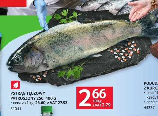 Pstrąg tęczowy patroszony promocja w Selgros