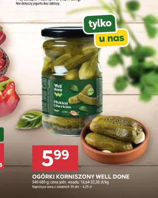 Ogórki korniszony Well Done promocja w Stokrotka