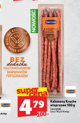 Kabanosy Kruche wieprzowe Tarczyński promocja w TOPAZ