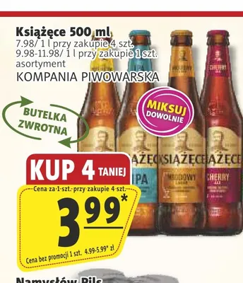 Piwo Książęce Czerwony Lager promocja w Prim Market