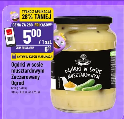 Ogórki w sosie musztardowym zaczarowany ogród promocja w POLOmarket