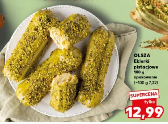 Eklerki pistacjowe Olsza promocja w Kaufland
