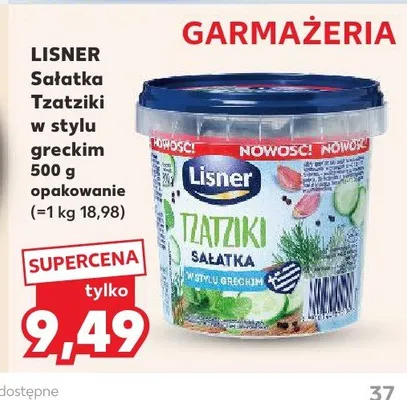 Sałatka Tzatziki w stylu greckim Lisner promocja w Kaufland