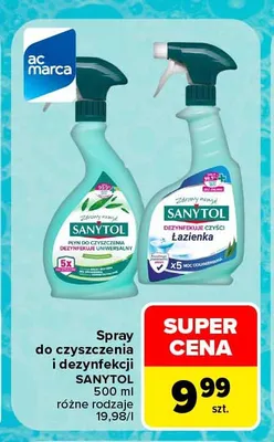 Płyn do czyszczenia i dezynfekcji Sanytol Uniwersalny promocja w Carrefour